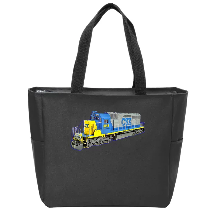 Freight Train CSX Engine Zip Tote Bag