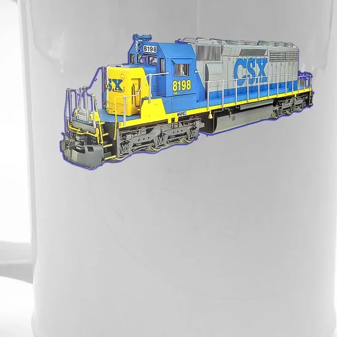 Freight Train CSX Engine Front & Back Beer Stein