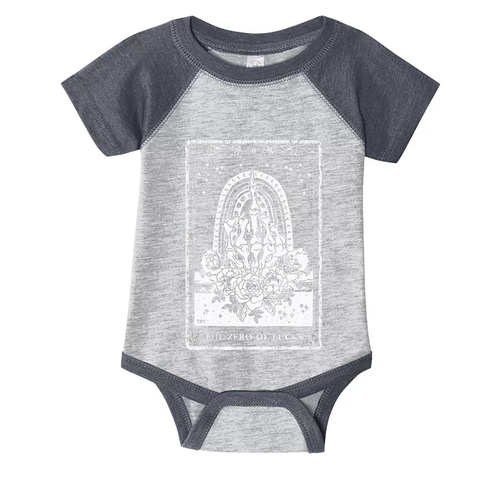 Funny Tarot Card Zero Of Fucks Occult Tarot Reader Reading Infant Baby Jersey Bodysuit