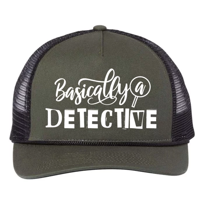 Funny True Crime S Basically A Detective Gift Retro Rope Trucker Hat Cap