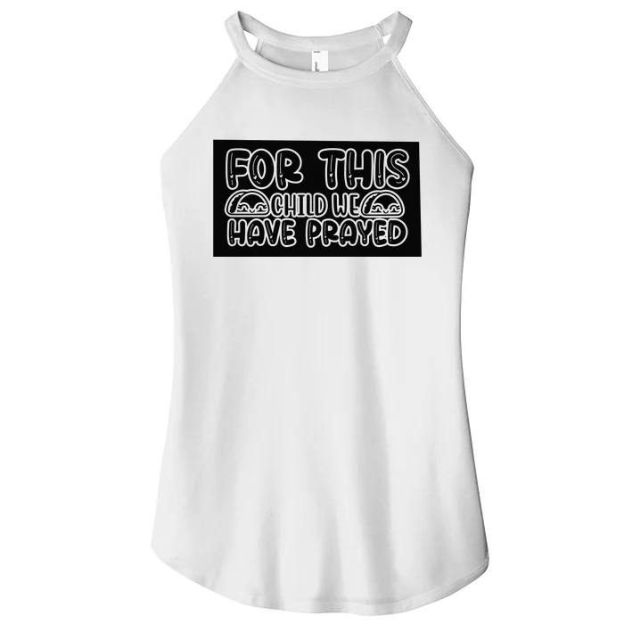 For This Child We Have Prayed Women’s Perfect Tri Rocker Tank