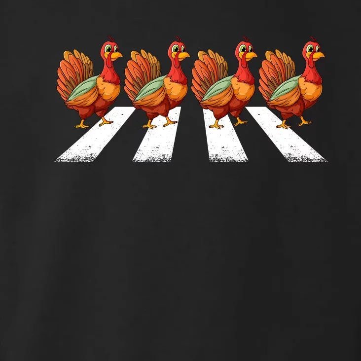 Funny Turkey Crossing Road Crosswalk Thanksgiving Day Kids Toddler Hoodie