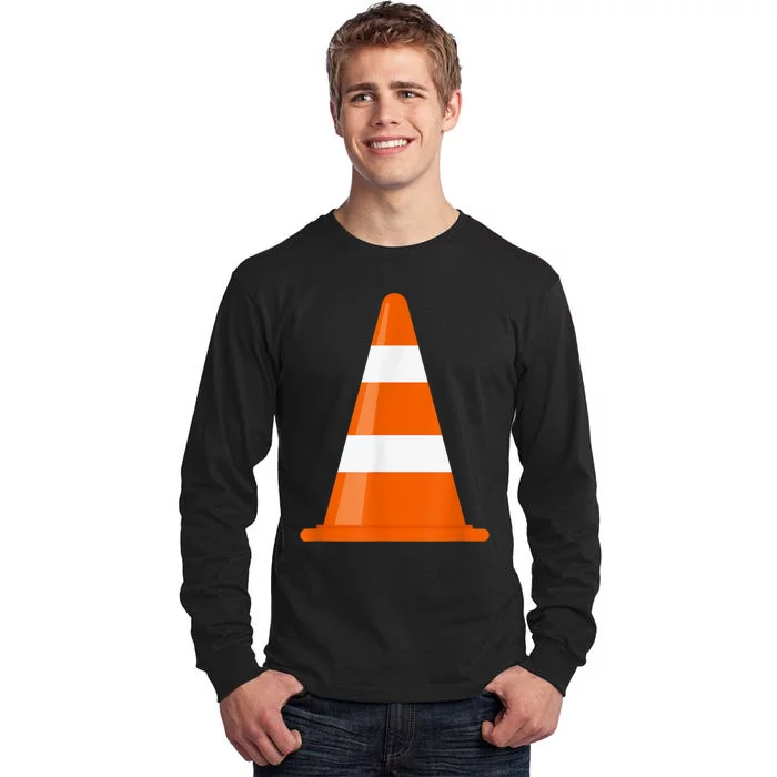 Funny Traffic Cone Costume Easy Simple Halloween Costumes Tall Long Sleeve T-Shirt