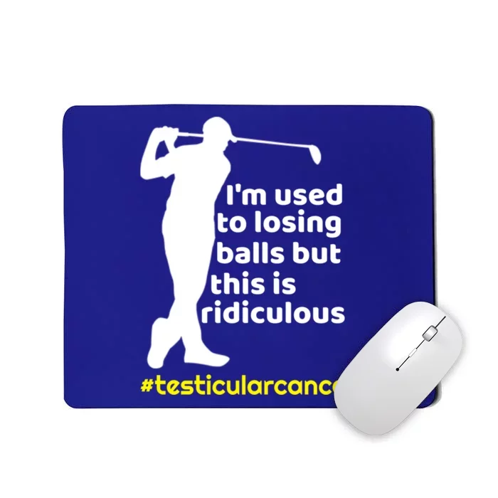 Funny Testicular Cancer Survivor Golf Player Orchidectomy Gift Mousepad