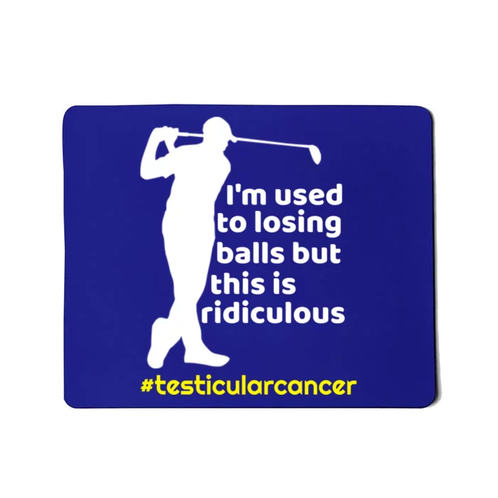 Funny Testicular Cancer Survivor Golf Player Orchidectomy Gift Mousepad