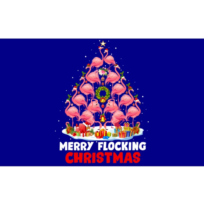 Flamingo Tree Christmas Merry Flocking Christmas Cute Pajama Gift Bumper Sticker