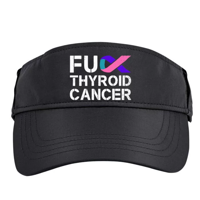 Fuck Thyroid Cancer Awareness Month Ribbon Survivor Fighter Adult Drive Performance Visor