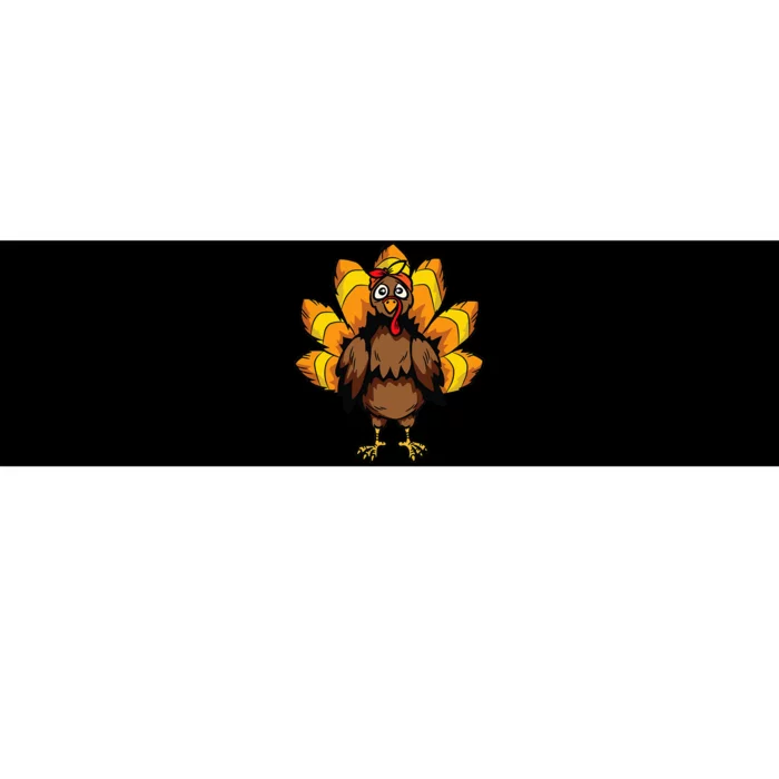 Festive Turkey Costume for Thanksgiving Celebrations Bumper Sticker