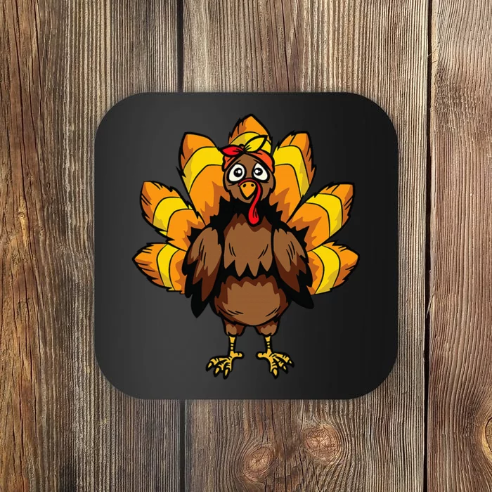 Festive Turkey Costume for Thanksgiving Celebrations Coaster