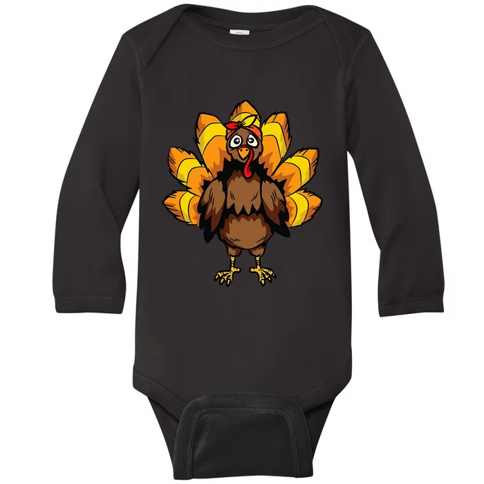 Festive Turkey Costume for Thanksgiving Celebrations Baby Long Sleeve Bodysuit