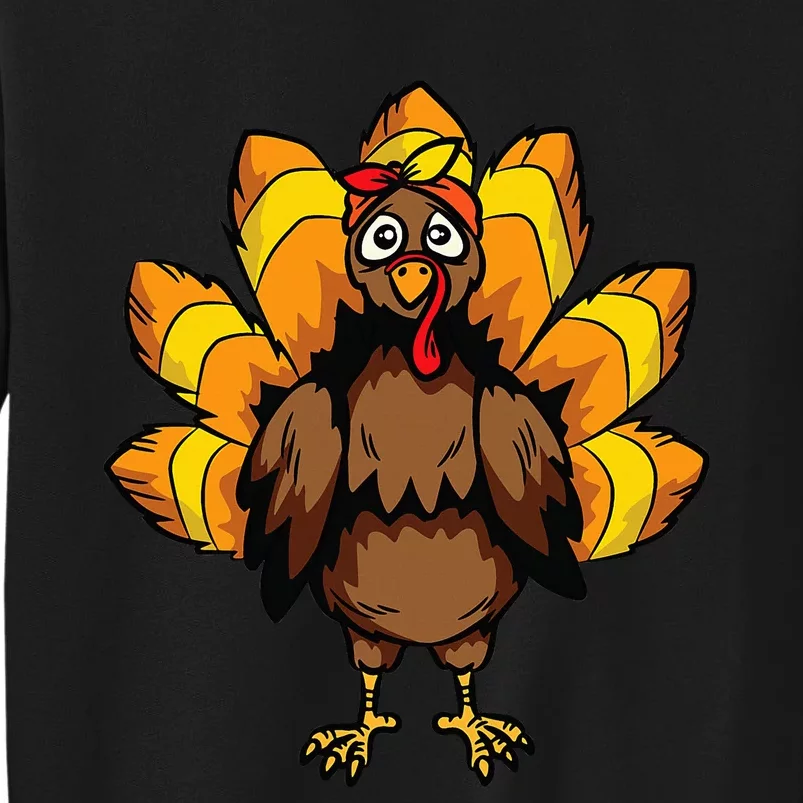 Festive Turkey Costume for Thanksgiving Celebrations Tall Sweatshirt