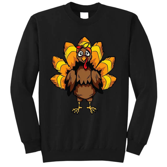 Festive Turkey Costume for Thanksgiving Celebrations Tall Sweatshirt