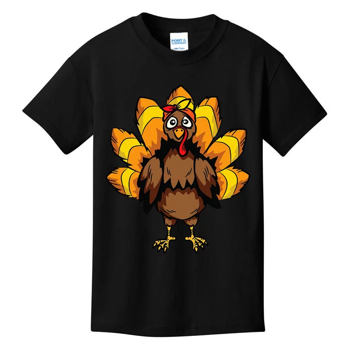 Festive Turkey Costume for Thanksgiving Celebrations Kids T-Shirt