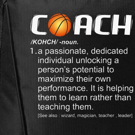 Funny team Coach Basketball Coaching Gift City Backpack