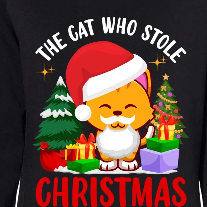 Funny The Cat Who Stole Christmas Cool Gift Womens California Wash Sweatshirt