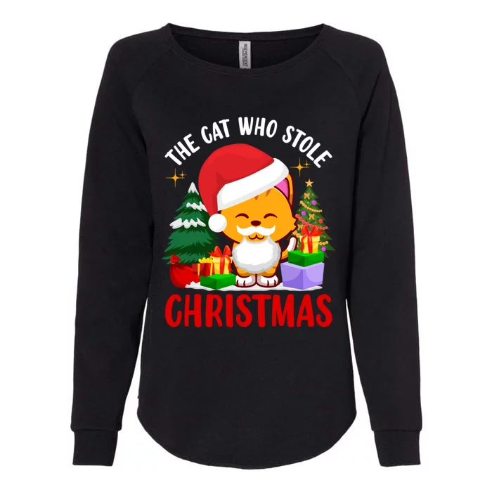 Funny The Cat Who Stole Christmas Cool Gift Womens California Wash Sweatshirt