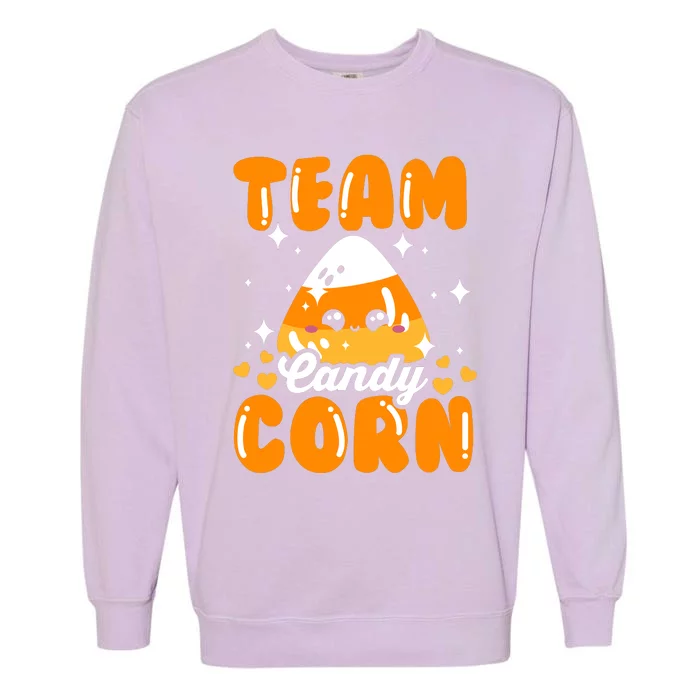 Funny Team Candy Corn Halloween Costume Garment-Dyed Sweatshirt