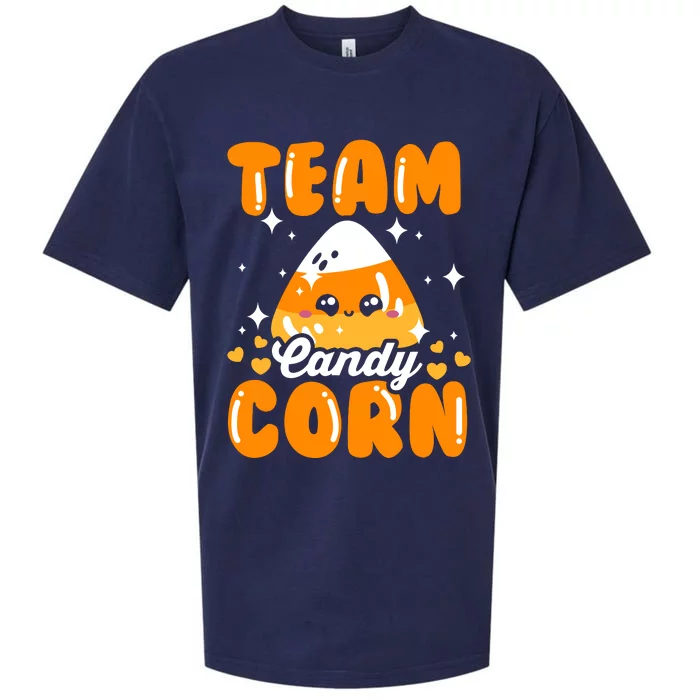 Funny Team Candy Corn Halloween Costume Sueded Cloud Jersey T-Shirt