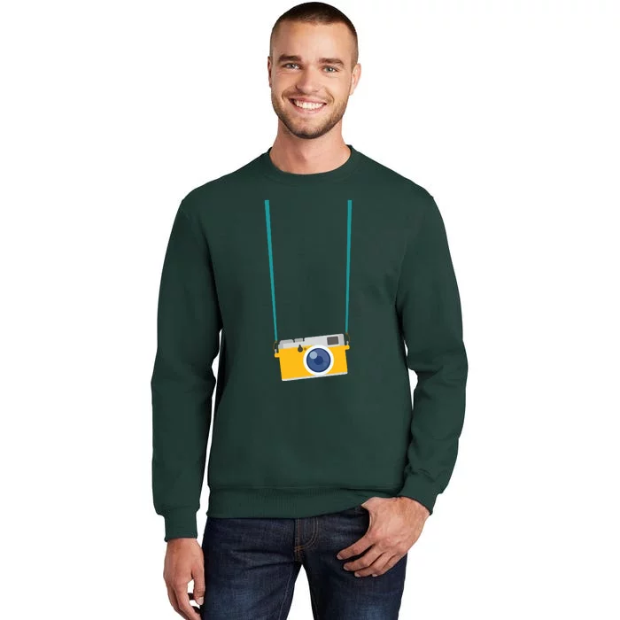 Fake Tourist Camera Graphic Holiday Vacation Photographer Tall Sweatshirt