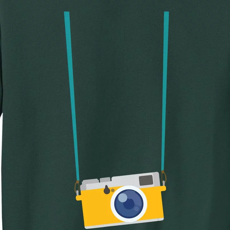 Fake Tourist Camera Graphic Holiday Vacation Photographer Tall Sweatshirt