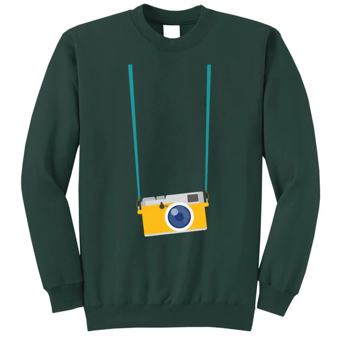 Fake Tourist Camera Graphic Holiday Vacation Photographer Tall Sweatshirt