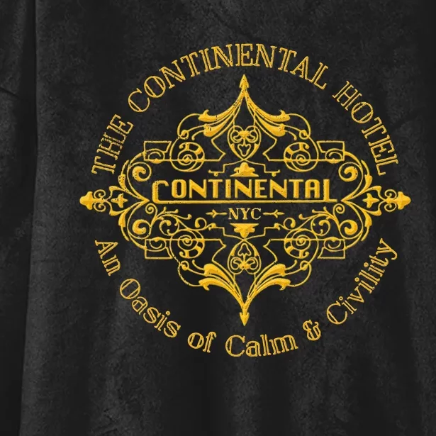 Funny The Continental Hotel Ne York City Vintage Hooded Wearable Blanket