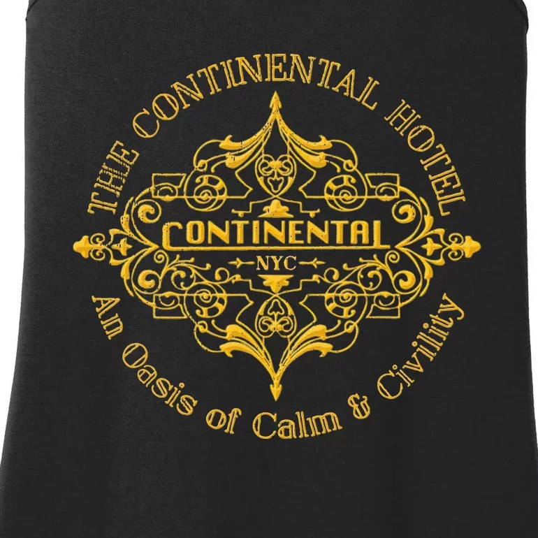 Funny The Continental Hotel Ne York City Vintage Ladies Essential Tank