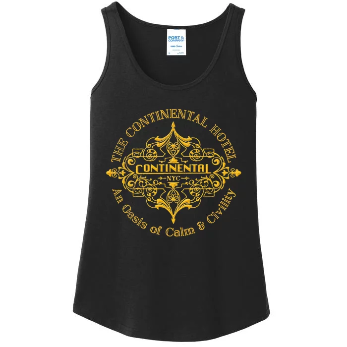 Funny The Continental Hotel Ne York City Vintage Ladies Essential Tank