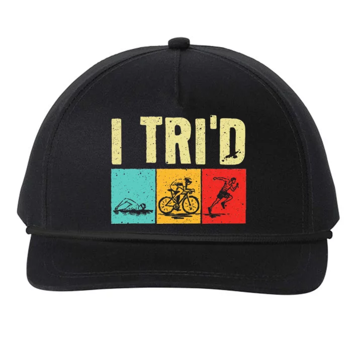 Funny Triathlon Cyclist Swimmer Triathletes Snapback Five-Panel Rope Hat