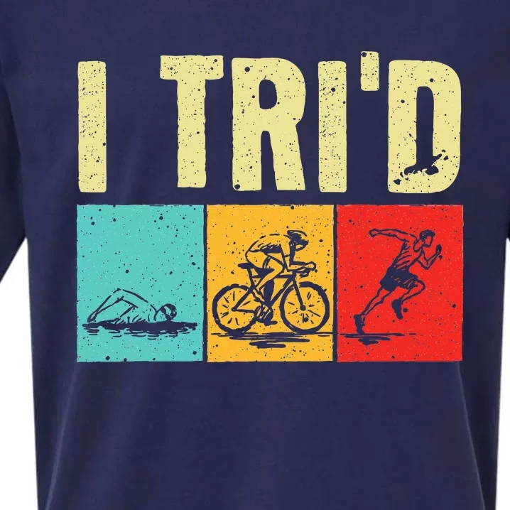 Funny Triathlon Cyclist Swimmer Triathletes Sueded Cloud Jersey T-Shirt