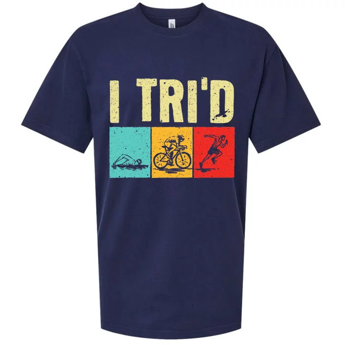 Funny Triathlon Cyclist Swimmer Triathletes Sueded Cloud Jersey T-Shirt