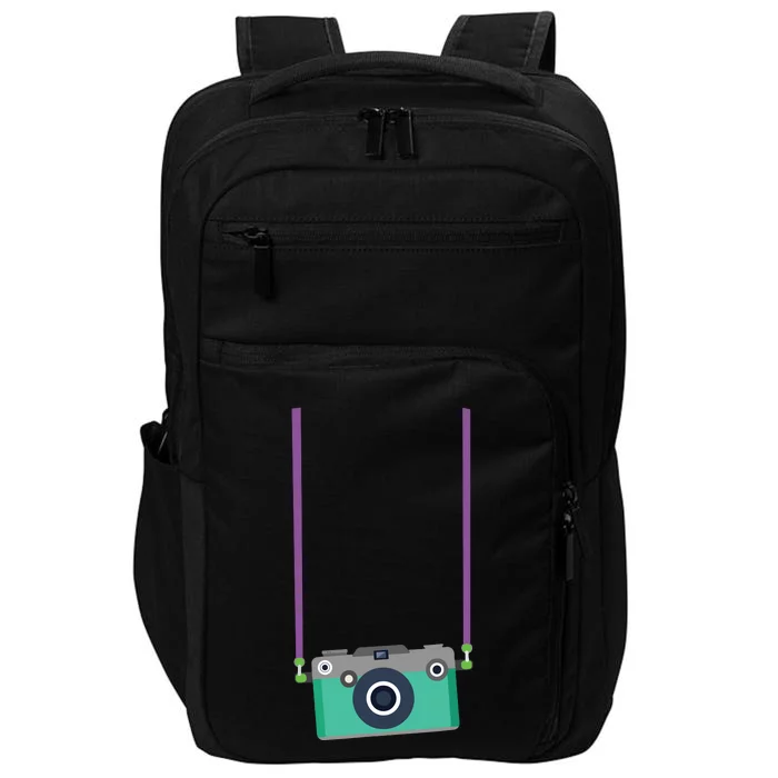 Fake Tourist Camera Graphic Holiday Vacation Photographer Impact Tech Backpack