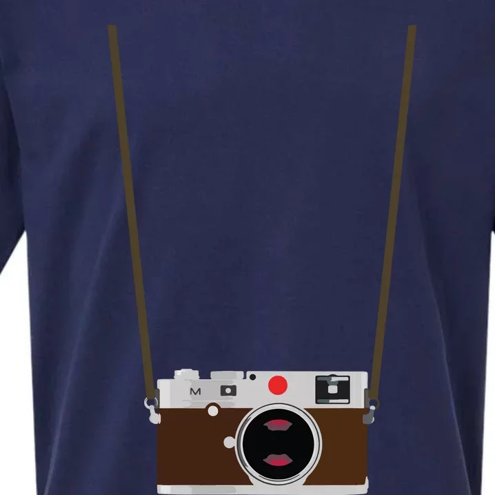 Fake Tourist Camera Holiday Vacation Photographer Sueded Cloud Jersey T-Shirt