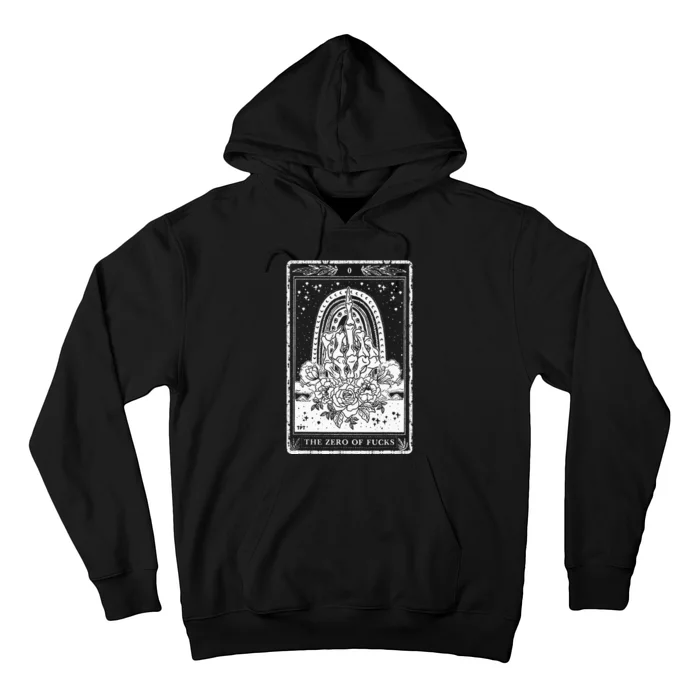 Funny Tarot Card Zero of Fucks Occult Tarot reader reading Hoodie