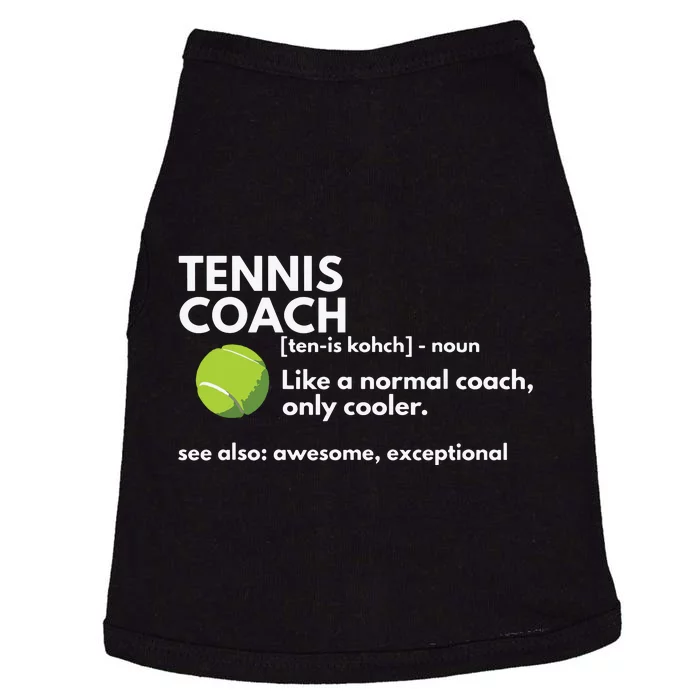 Funny Tennis Coach Definition Coaching Gift Doggie Tank