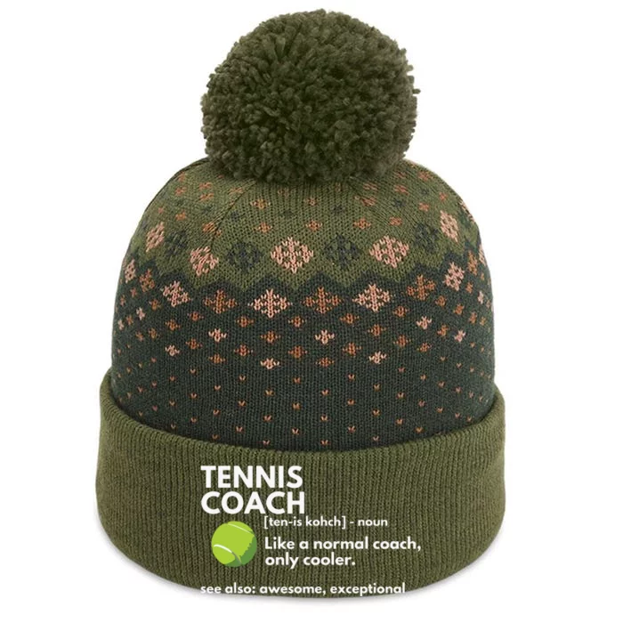 Funny Tennis Coach Definition Coaching Gift The Baniff Cuffed Pom Beanie