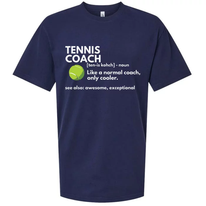 Funny Tennis Coach Definition Coaching Gift Sueded Cloud Jersey T-Shirt