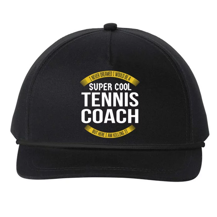 Funny Tennis Coach Gift Appreciation Snapback Five-Panel Rope Hat