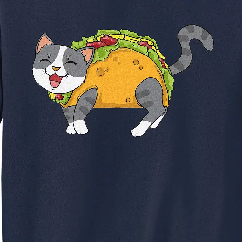 Funny Taco Cat Mexican Food Love Gift Tall Sweatshirt