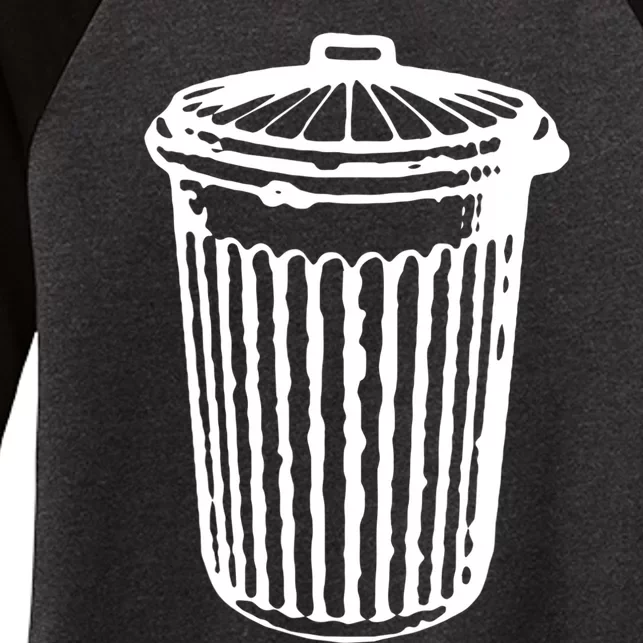 Fun Trash Can Meaningful Gift Garbage Day Women's Tri-Blend 3/4-Sleeve Raglan Shirt