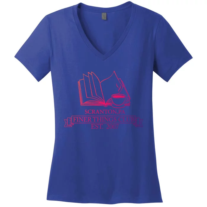 Finer Things Club The Office Inspired Fancy Office Club Gift Women's V-Neck T-Shirt