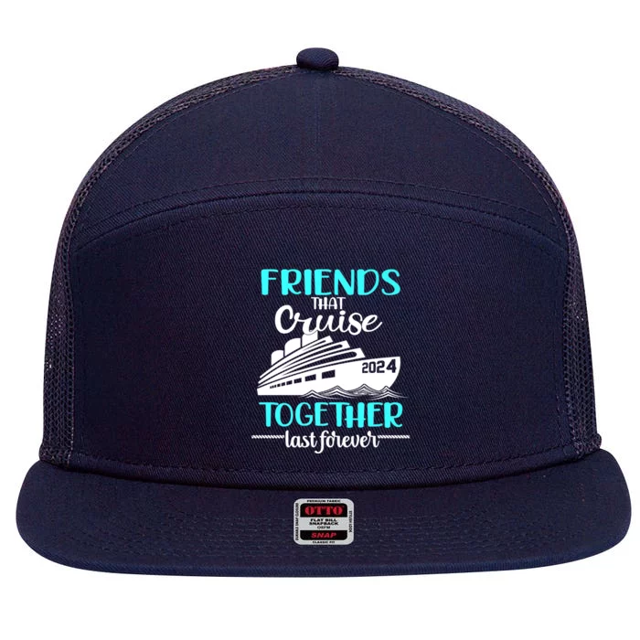 Friends That Cruise Together Last Forever 7 Panel Mesh Trucker Snapback Hat