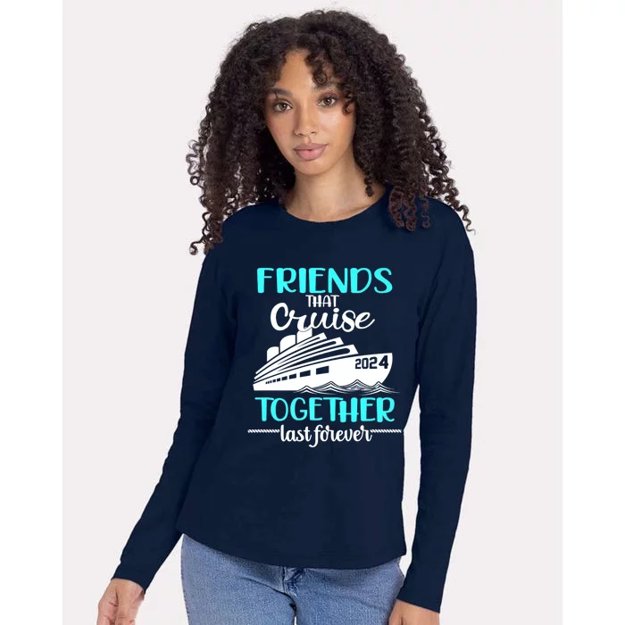 Friends That Cruise Together Last Forever Womens Cotton Relaxed Long Sleeve T-Shirt