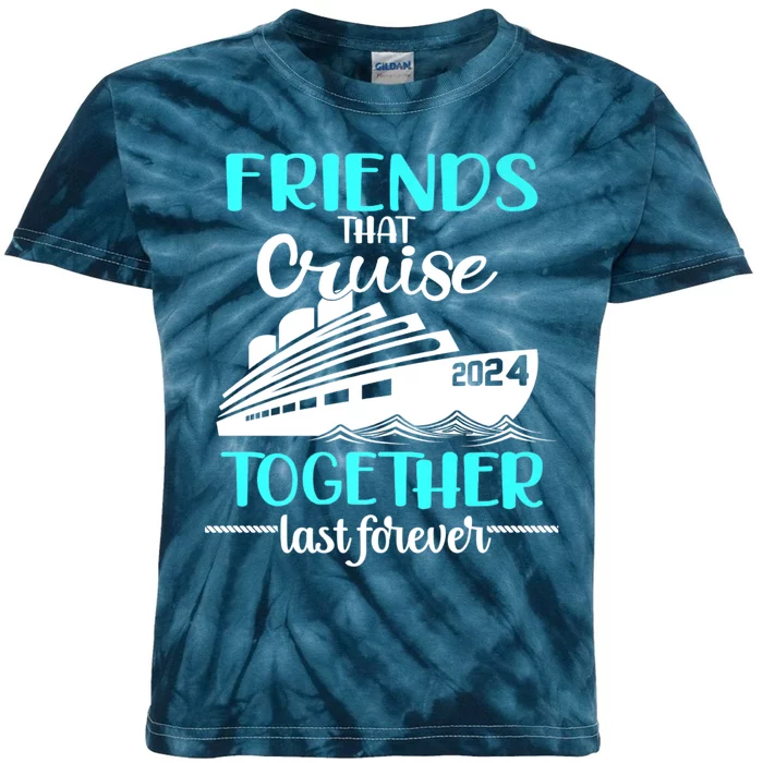 Friends That Cruise Together Last Forever Kids Tie-Dye T-Shirt