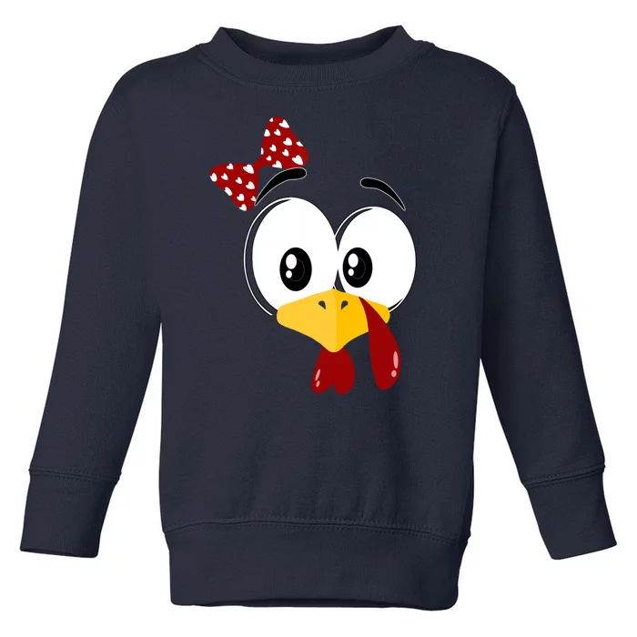 Funny Thanksgiving Cute Turkey Face Costume Autumn Toddler Sweatshirt