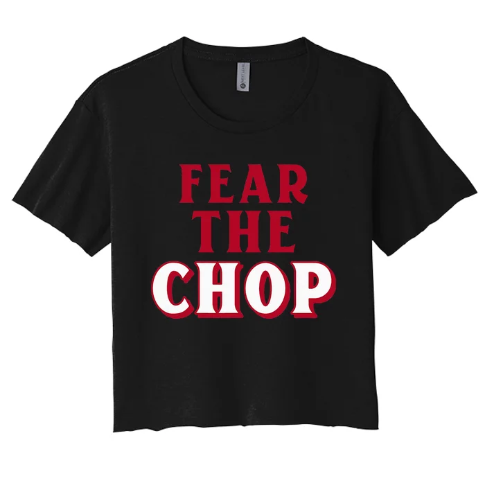 Fear The Chop – Baseball Lover Women's Crop Top Tee