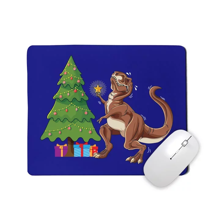 Funny Trex Christmas Tree Topper Gift Mousepad