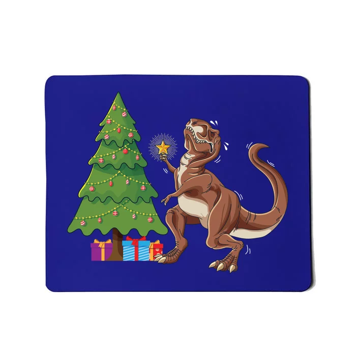 Funny Trex Christmas Tree Topper Gift Mousepad