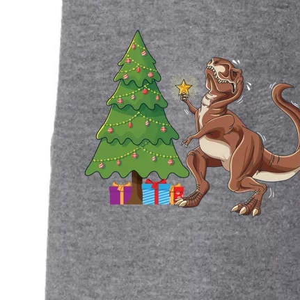 Funny Trex Christmas Tree Topper Gift Doggie 3-End Fleece Hoodie