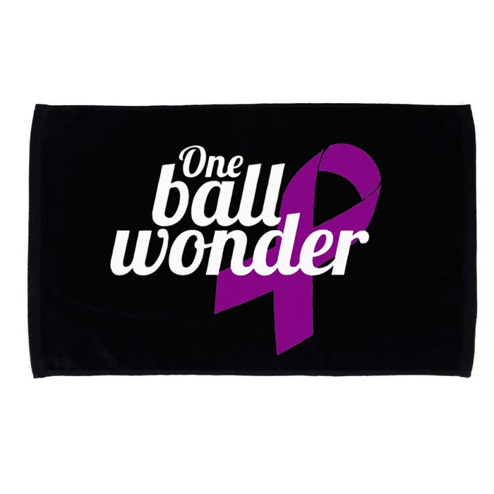 Funny Testicular Cancer Survivor Quote Saying Orchidectomy Microfiber Hand Towel